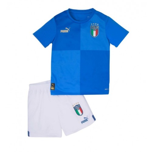 Fotballdrakt Barn Italia Hjemmedraktsett 2022 Kortermet (+ Korte bukser)